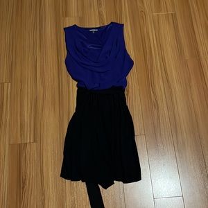 Excellent Condition Express Dress Purple And Black